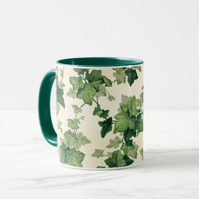 Sich windendes Efeublatt-Muster Tasse (Vorderseite Links)