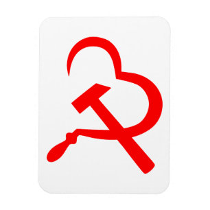 Sichel und Hammer, Herz, Liebe, Kommunismus Magnet