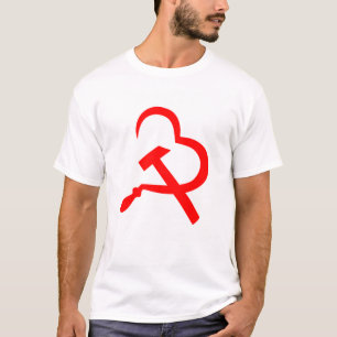 Sichel und Hammer, Herz, Liebe, Kommunismus T-Shirt
