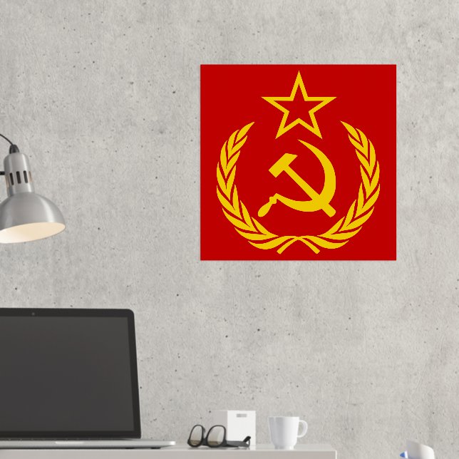 Sichel und Hammer, UdSSR, CCCP, Kommunismus Foliendrucke (In Situ (Schreibtisch 2))