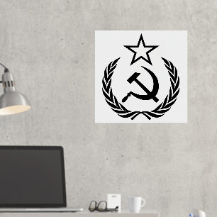 Sichel und Hammer, UdSSR, CCCP, Kommunismus Foliendrucke