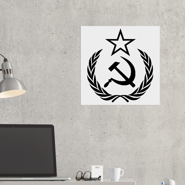 Sichel und Hammer, UdSSR, CCCP, Kommunismus Foliendrucke (In Situ (Schreibtisch 2))