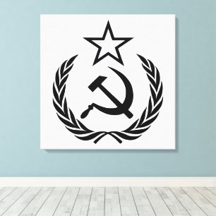 Sichel und Hammer, UdSSR, CCCP, Kommunismus Leinwanddruck