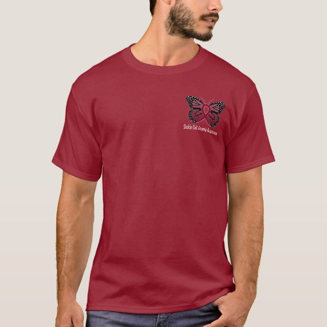 Sichel-Zellen-Anämie-Schmetterling der Hoffnung T-Shirt (Vorderseite)