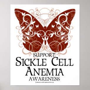 Sichel-Zellen-Anämie-Schmetterling Poster