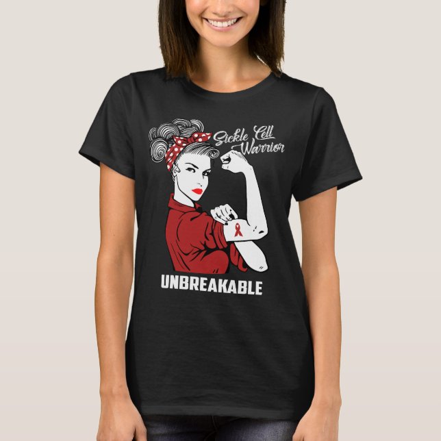 Sichel-Zellen-Krieger unzerbrechlich: Sichel-Zelle T-Shirt (Vorderseite)