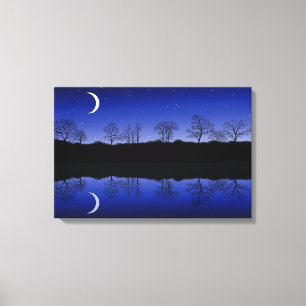 Sichelförmige Reflexionen wickelten Leinwand-Kunst Leinwanddruck