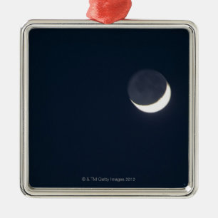 Sichelförmiger Mond Silbernes Ornament