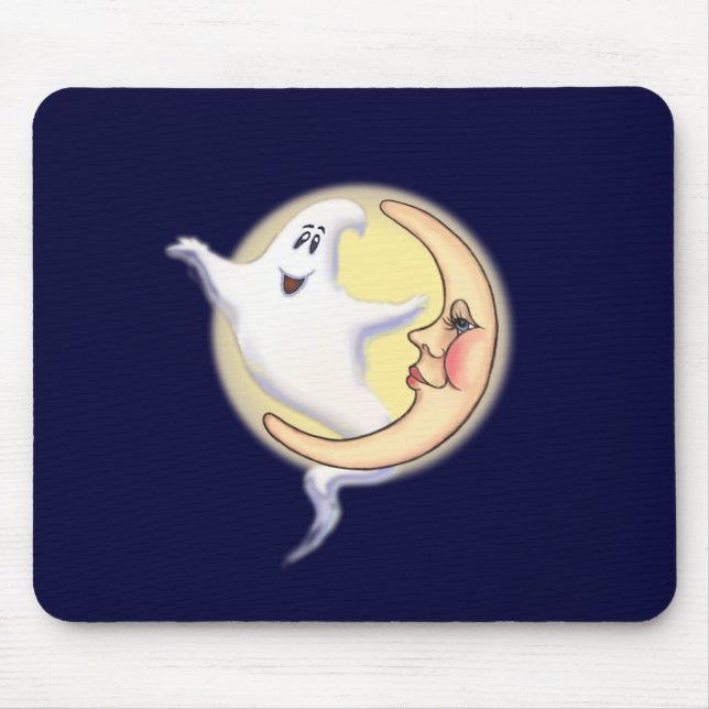 SICHELFÖRMIGER MOND u. GEIST durch SHARON SHARPE Mousepad (Vorne)