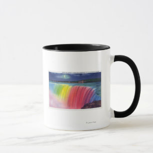 Sichelförmiger Mond über belichtetem Horseshow Tasse