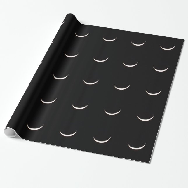 Sichelförmiger Winter-Mond Geschenkpapier (Ungerollt)