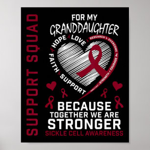 Sichelzellanämie Shirt Enkeltochter Gruppe Te Poster