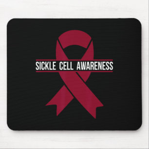 Sichelzellanerkennungsmonat Burgund Ribbon Mousepad
