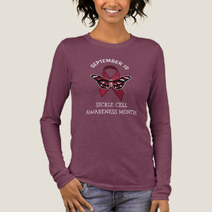 Sichelzellanerkennungsmonat Butterfly Tri-Blend Shirt