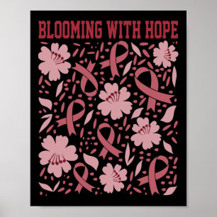Sichelzellboho-Blume blühen mit Hope Burgund Poster