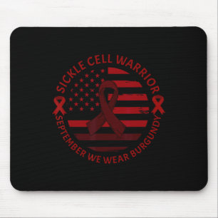 Sichelzelle September Wir tragen Burgund Ribbon Am Mousepad