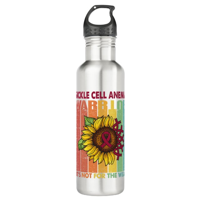 Sichelzellenanämie-Krieger Edelstahlflasche (Vorderseite)