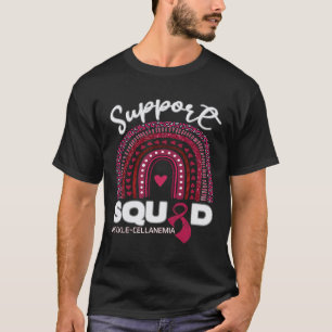 Sichelzellenanämie unterstützt Squad Burgund Ribbo T-Shirt