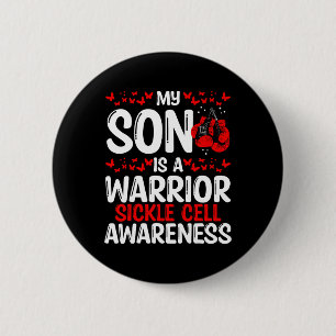 Sichelzellenbewusstsein Ribbon Survivor Mein Sohn  Button