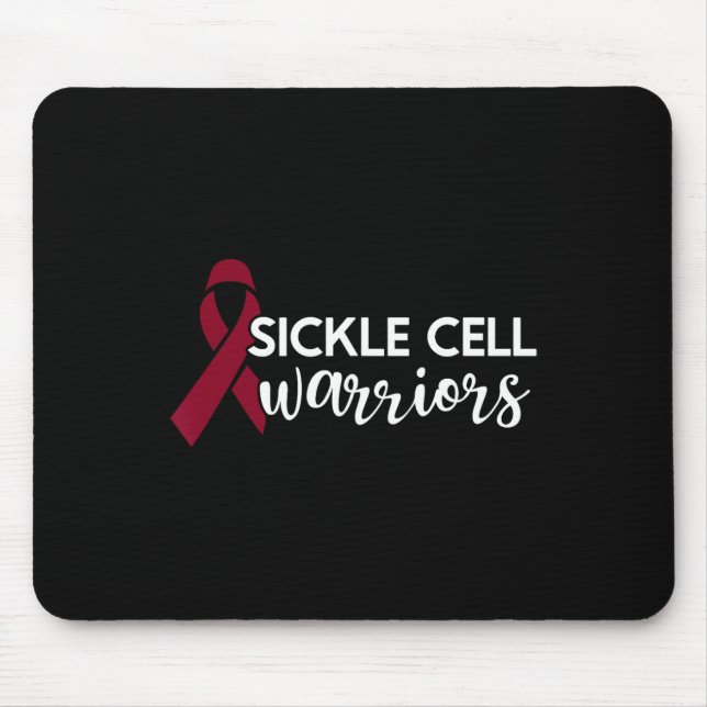 Sichelzellenkrieger - Aufklärungsmonat Burgundy Ri Mousepad (Vorne)