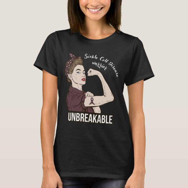Sichelzellkrankheit Bewusstsein für ihren Kriegerf T-Shirt (Vorderseite)