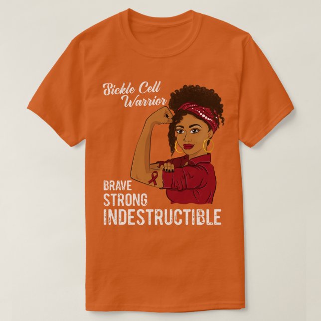 Sichelzellkrankheit Krieger unzerstörbare SCD Awa T-Shirt (Design vorne)