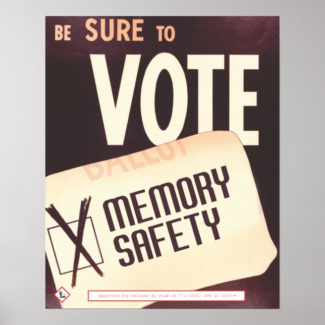 Sicher abstimmen: Gedächtnissicherheit Poster (Vorne)