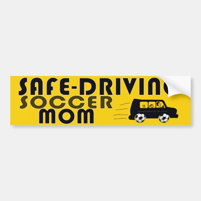 Sicher-Fahren der Fußball-Mama Autoaufkleber (Vorne)