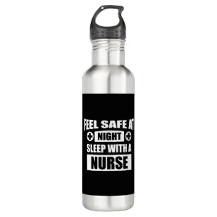 Sicher fühlen bei Nacht schlafen mit Krankenschwes Edelstahlflasche