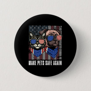 Sicher für Haustiere sorgen Trump Harris-Debatten Button