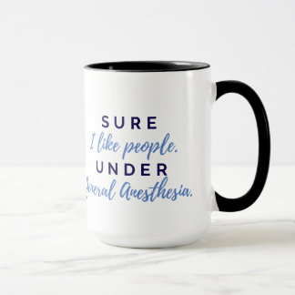 Sicher mag ich Leute unter der Tasse der Vollnarko