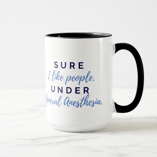 Sicher mag ich Leute unter der Tasse der Vollnarko (Rechts)