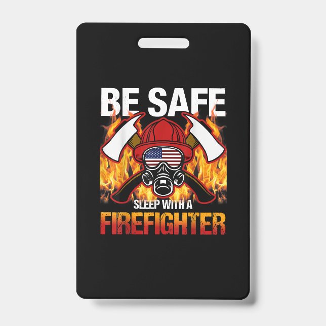 Sicher schlafen mit einem Feuerwehrmann Ausweis (Vorderseite)