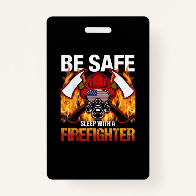 Sicher schlafen mit einem Feuerwehrmann Ausweis (Vorderseite)