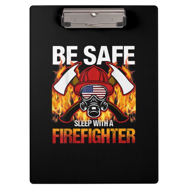 Sicher schlafen mit einem Feuerwehrmann Klemmbrett (Vorderseite)