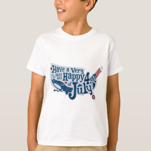 Sicher und glücklich 4. Juli T-Shirt