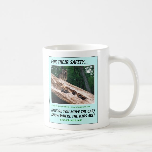 Sicher-Waschbären Kaffeetasse (Rechts)
