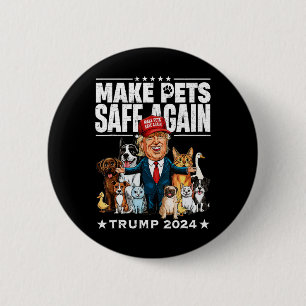 Sichere Haustiere Trump 2024 Rette unsere Haustier Button