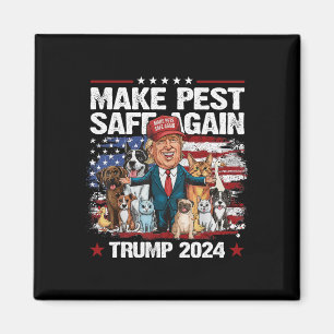 Sichere Haustiere Trump 2024 Rette unsere Haustier Magnet