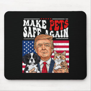 Sichere Haustiere Trump 2024 Rette unsere Haustier Mousepad