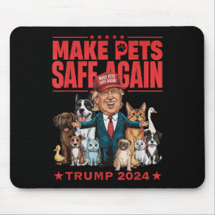 Sichere Haustiere Trump 2024 Rette unsere Haustier Mousepad