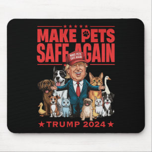 Sichere Haustiere Trump 2024 Rette unsere Haustier Mousepad
