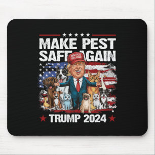 Sichere Haustiere Trump 2024 Rette unsere Haustier Mousepad