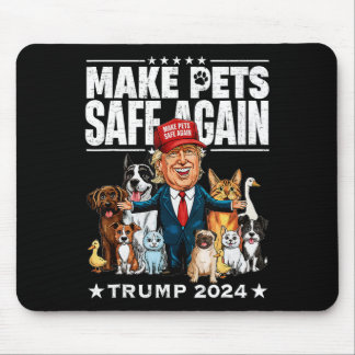Sichere Haustiere Trump 2024 Rette unsere Haustier Mousepad