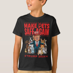 Sichere Haustiere Trump 2024 Rette unsere Haustier T-Shirt