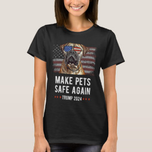 Sichere Haustiere wieder Bullmastiff Hund Trump 20 T-Shirt