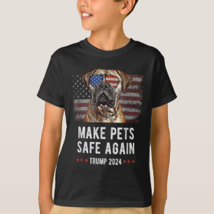 Sichere Haustiere wieder Bullmastiff Hund Trump 20 T-Shirt