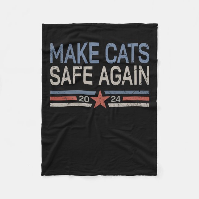Sichere Katzen 2024 Besitzer der Katzen Fleecedecke (Vorderseite)