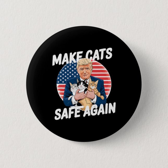 Sichere Katzen wieder wählen Trump Rette unsere Ha Button (Vorderseite)