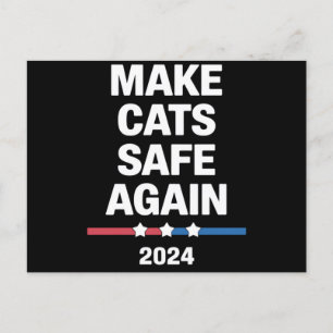 Sichere Katzen zum Präsidenten 2024 Postkarte
